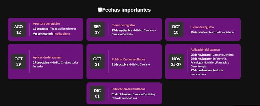 Fechas Clave Convocatoria